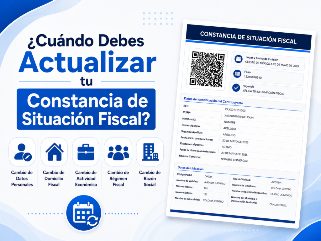 ¿Cuándo Debes Actualizar tu Constancia de Situación Fiscal?